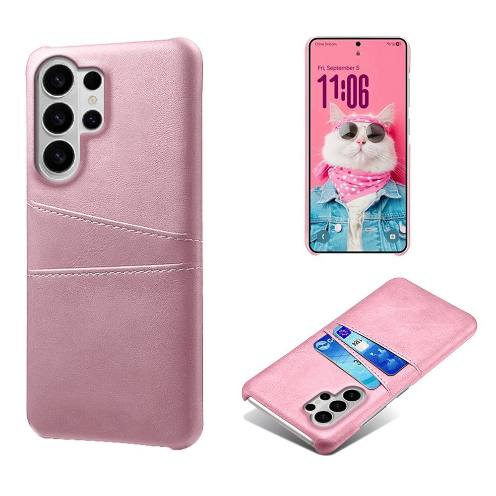 Samsung Galaxy S26 Ultra EIDERWOOD Kunstskinn Deksel m. Kortholder - Rosa