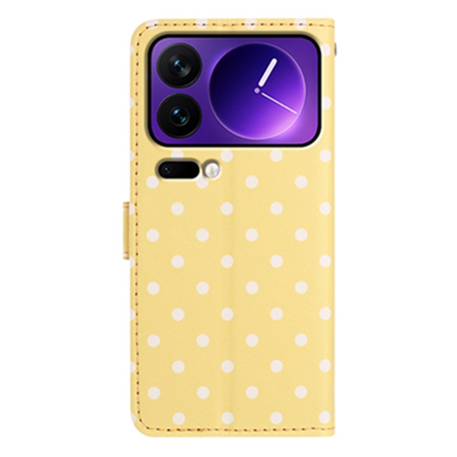EIDERWOOD Xiaomi 17 Pro Kunstskinn Flip Deksel m. Polka Design - Gul