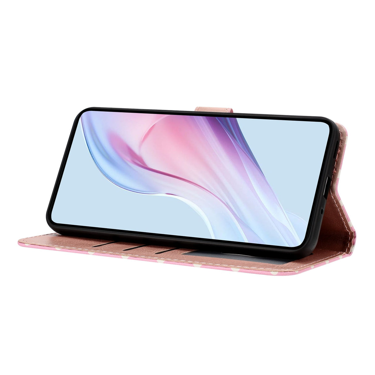 EIDERWOOD Xiaomi 17 Pro Kunstskinn Flip Deksel m. Polka Design - Rosa