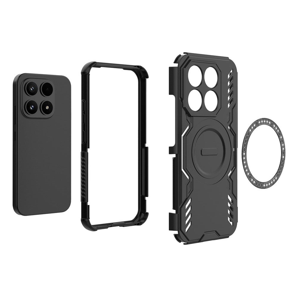 Xiaomi 17 EIDERWOOD Hybrid Håndverkerdeksel m. Varmeutslipp - Rød
