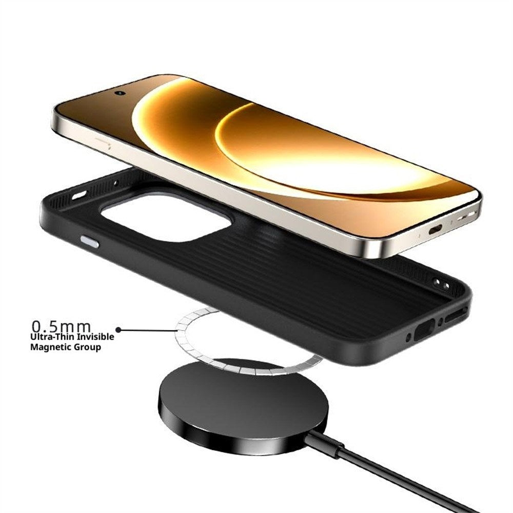 OnePlus 15 Karbonfiber Deksel - Svart