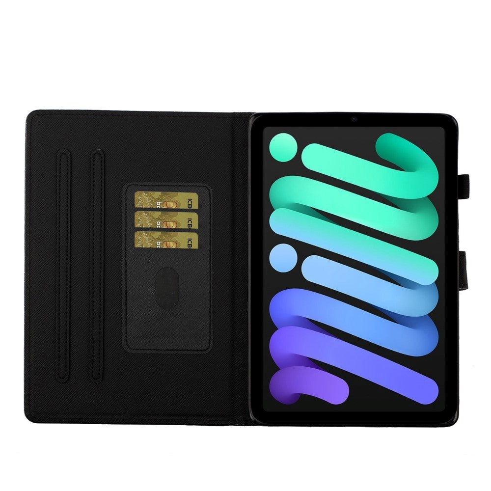 iPad 11" (2025) / iPad 10.9" (2024/2022) Glitter Deksel m. Stativfunksjoner & Kortholder - Blå