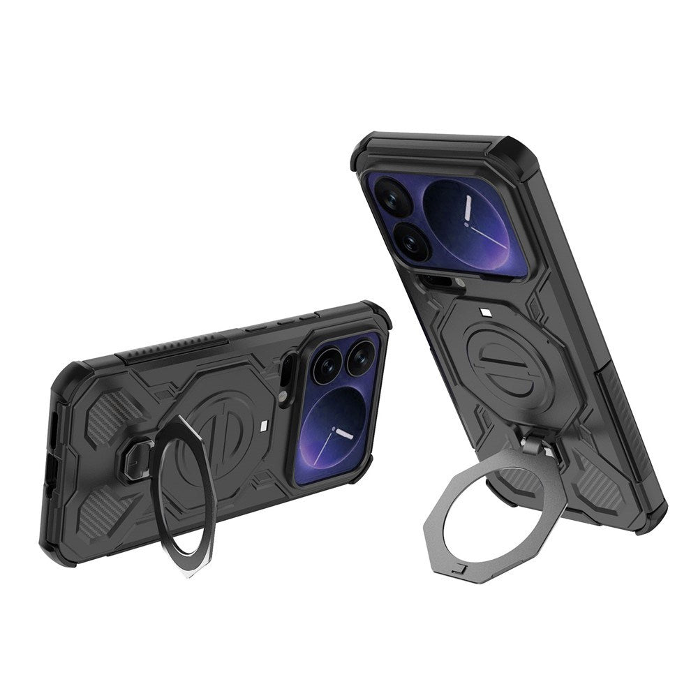 Xiaomi 17 Pro Max EIDERWOOD Håndverkerdeksel med Magnetisk Kickstand – Svart