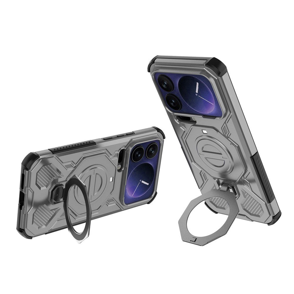 Xiaomi 17 Pro Max EIDERWOOD Håndverkerdeksel med Magnetisk Kickstand – Grå