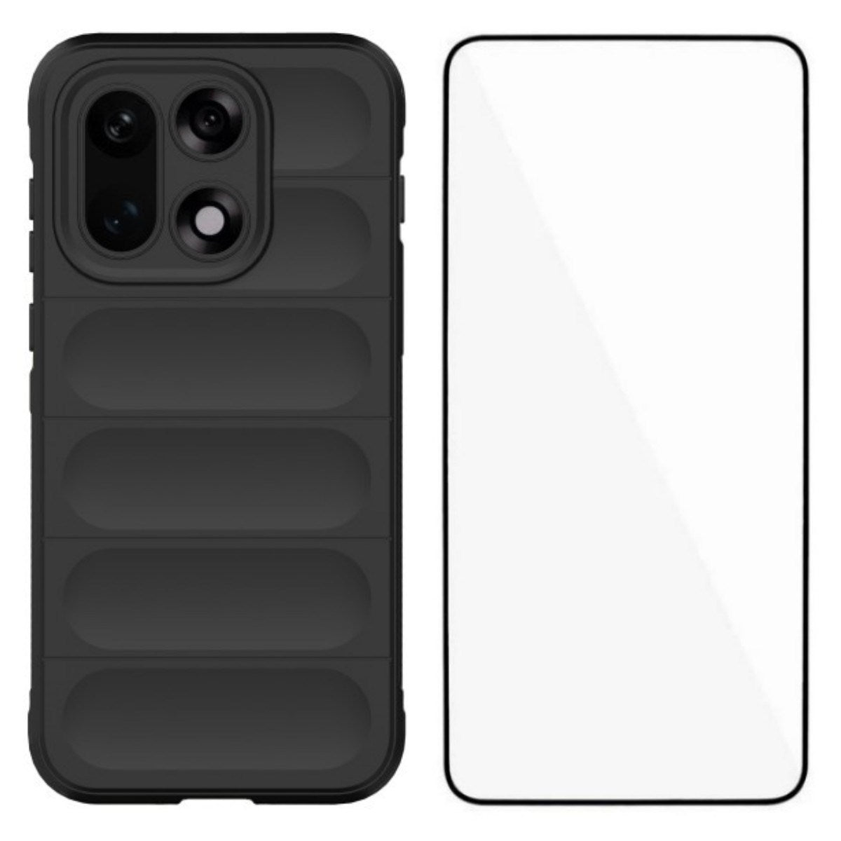 EIDERWOOD OnePlus 15 Håndverker Bakdeksel + Skjermbeskytter i Herdet Glass - Svart