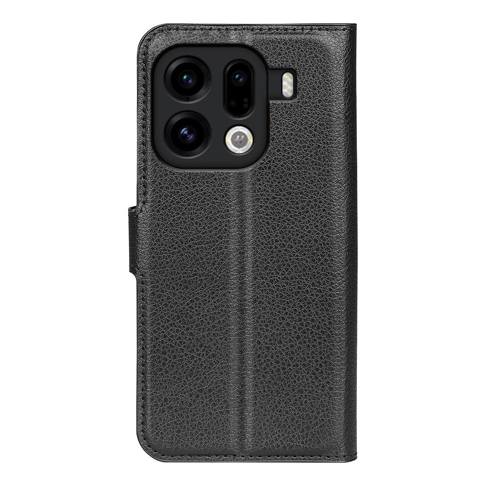EIDERWOOD OPPO Find X9 Pro Kunstskinn Flip Deksel m. Kortholder & Ståfunksjon - Svart