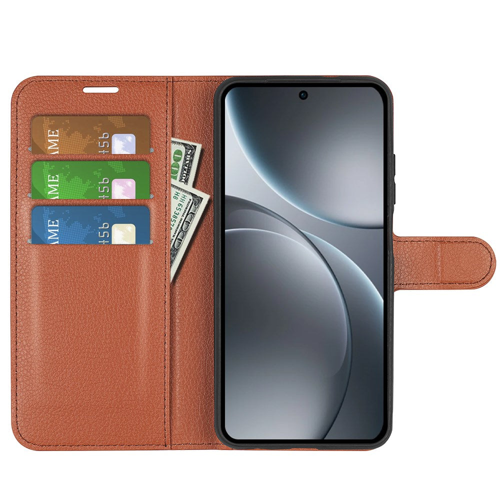 EIDERWOOD OPPO Find X9 Pro Kunstskinn Flip Deksel m. Kortholder & Ståfunksjon - Brun