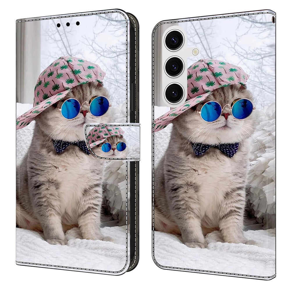 Samsung Galaxy S26+ (Plus) EIDERWOOD Kunstskinn Flip Deksel m. Print - Katt