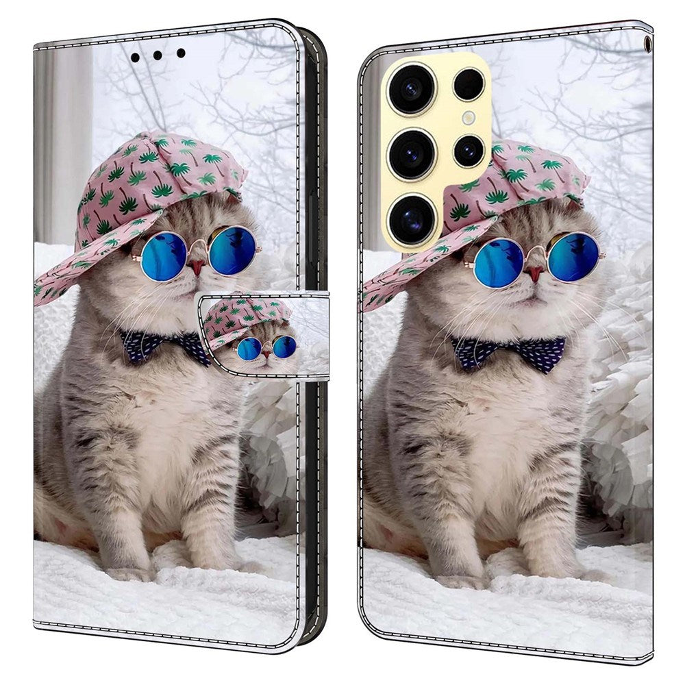 Samsung Galaxy S26 Ultra EIDERWOOD Kunstskinn Flip Deksel m. Print - Katt