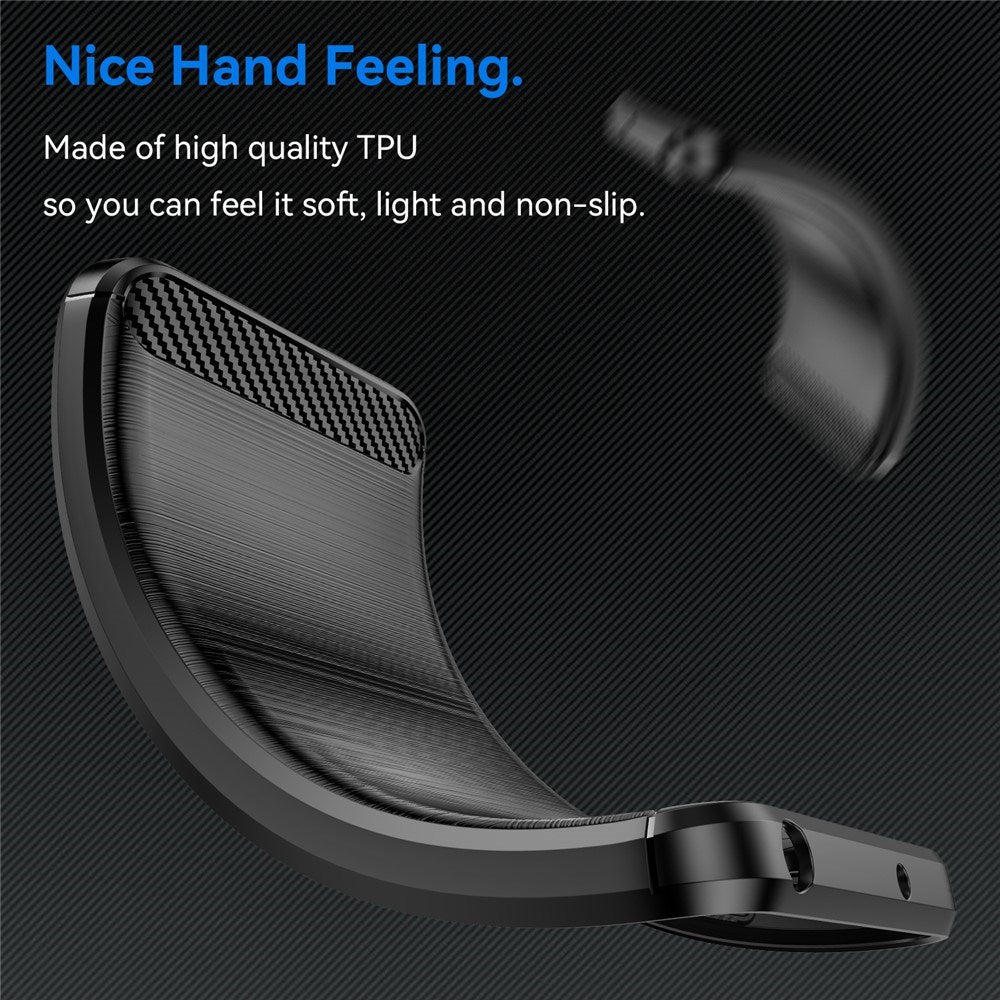 Honor Magic8 Pro EIDERWOOD Brushed Carbon Fiber Fleksibelt Plast Deksel - Svart