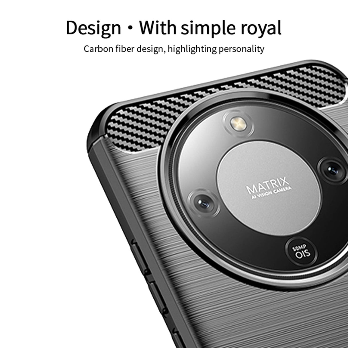 Honor Magic8 Lite MOFI Brushed Carbon Fiber Plast Deksel - Blå