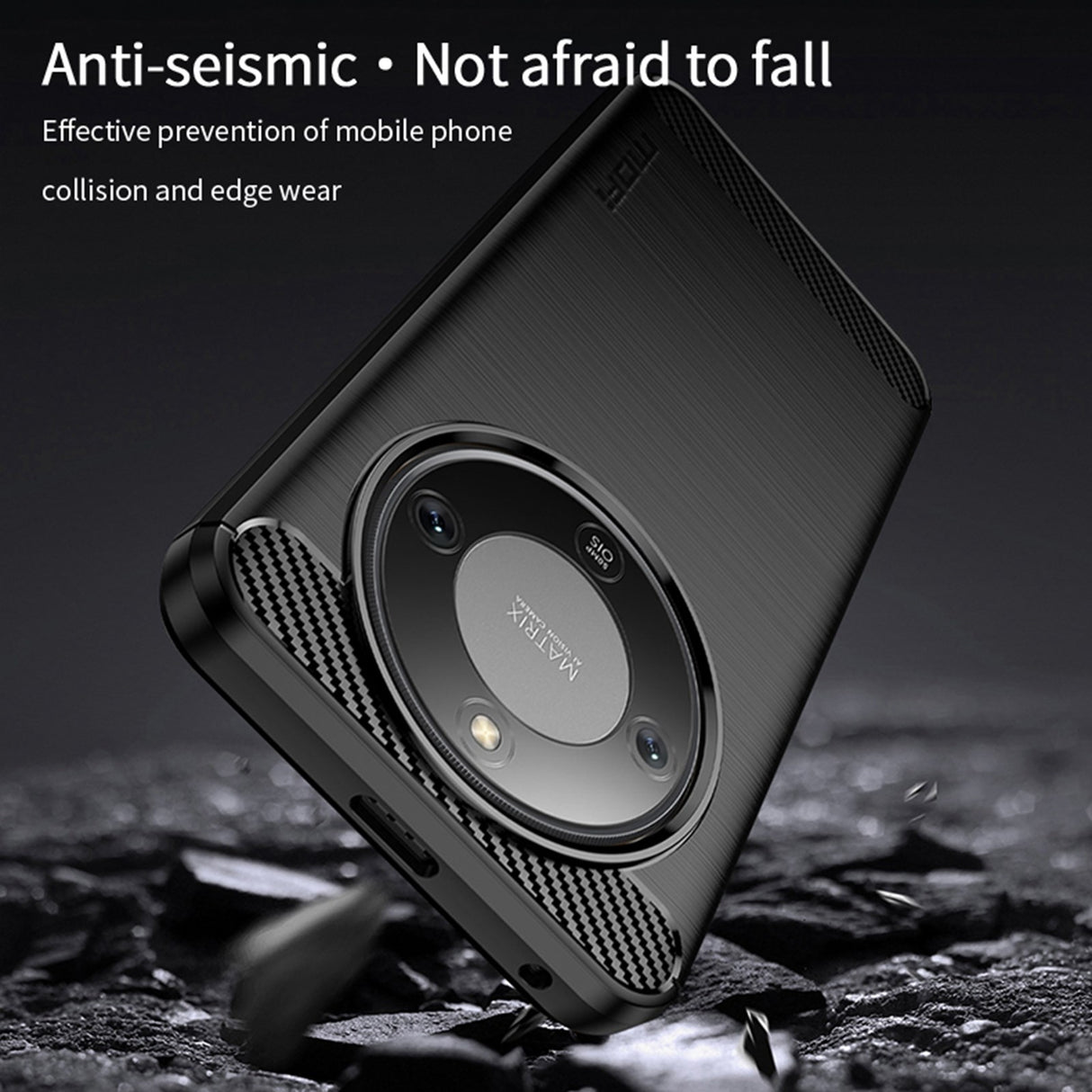 Honor Magic8 Lite MOFI Brushed Carbon Fiber Plast Deksel - Rød