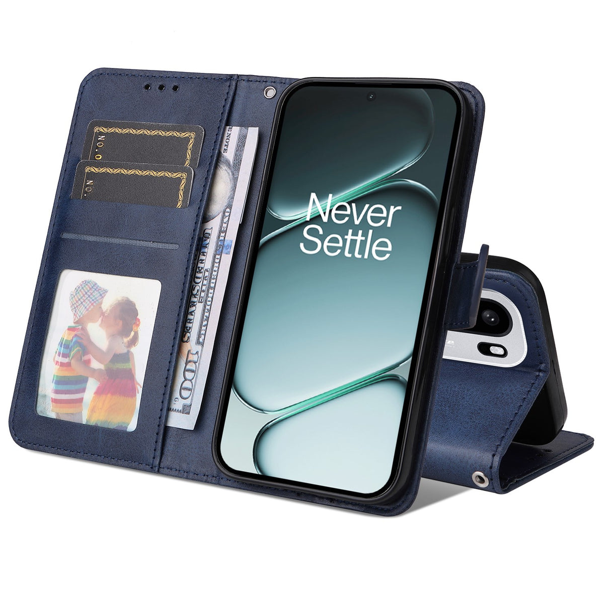 EIDERWOOD OnePlus 15R Kunstskinn Flip Deksel m. Strop - Blå