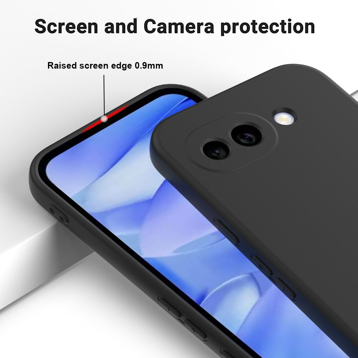 Google Pixel 10a EIDERWOOD Fôret Silikon Deksel m. Rem - Svart