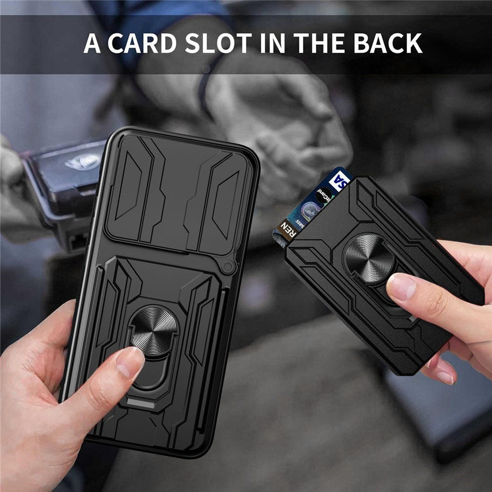 OPPO Find X9 Pro EIDERWOOD Håndverker Deksel med 360° Roterbar Camslider / Kickstand / Kortholder - Blå