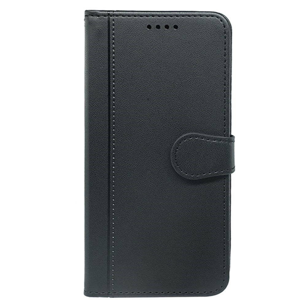 Google Pixel 10a EIDERWOOD Kunstskinn Flip Deksel m. Kortholder & Støttefunksjon – Svart