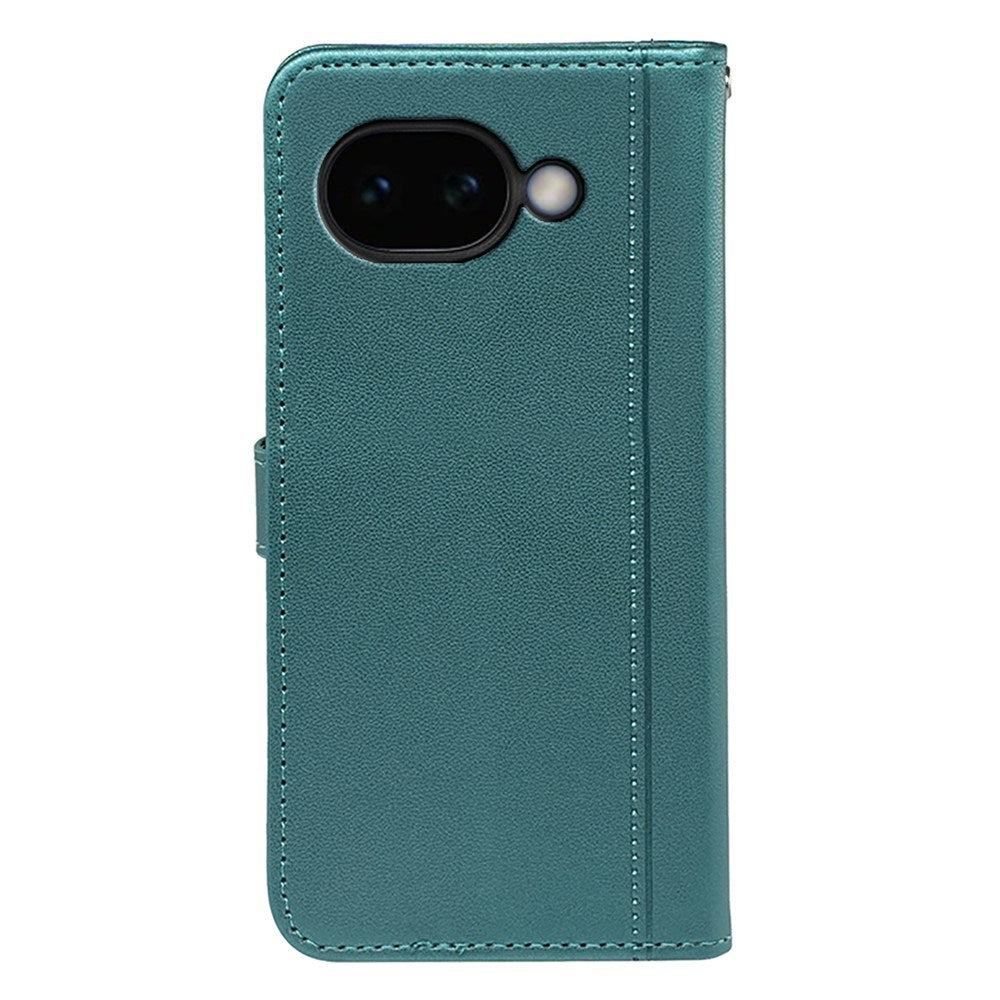 Google Pixel 10a EIDERWOOD Kunstskinn Flip Deksel m. Kortholder & Støttefunksjon – Grønn