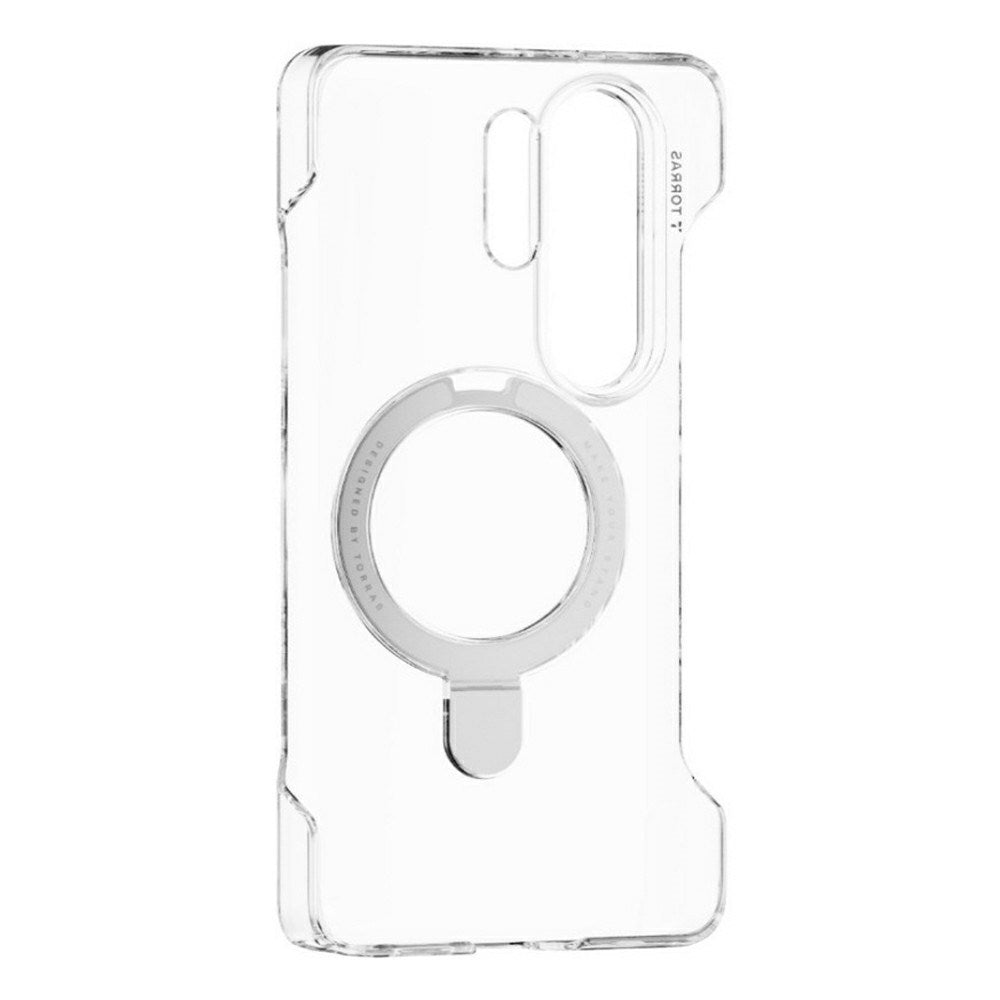 Samsung Galaxy S26 Ultra TORRAS Ostand Q1 Slim Hard Plast Deksel m. Kickstand – MagSafe Kompatibel – Gjennomsiktig