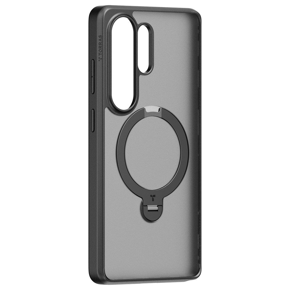 Samsung Galaxy S26 Ultra TORRAS Ostand Q3 Spin Hybrid Plast Deksel m. Kickstand - MagSafe Kompatibel - Svart