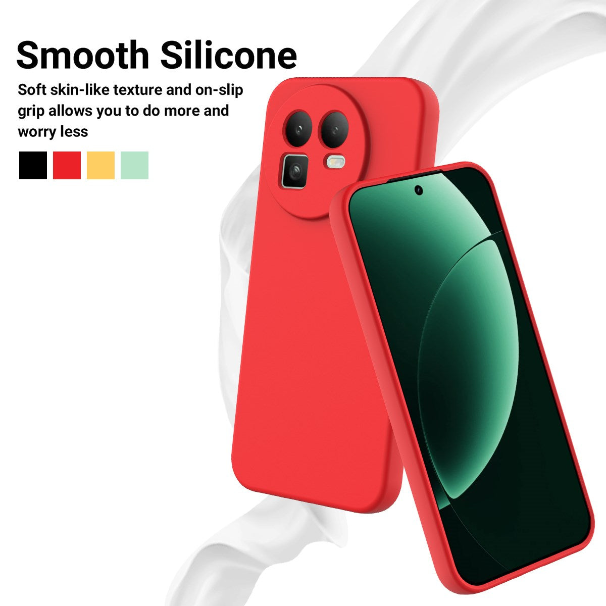 Realme GT 8 EIDERWOOD Silikon Deksel m. Stropp - Rød