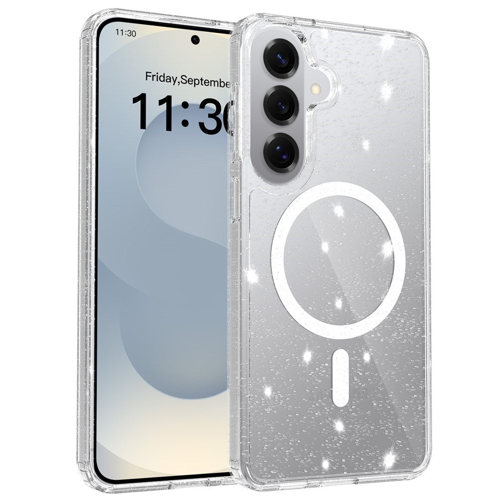 Samsung Galaxy S26+ (Plus) EIDERWOOD Magnetisk Plast Glitter Deksel - MagSafe Kompatibel - Gjennomsiktig