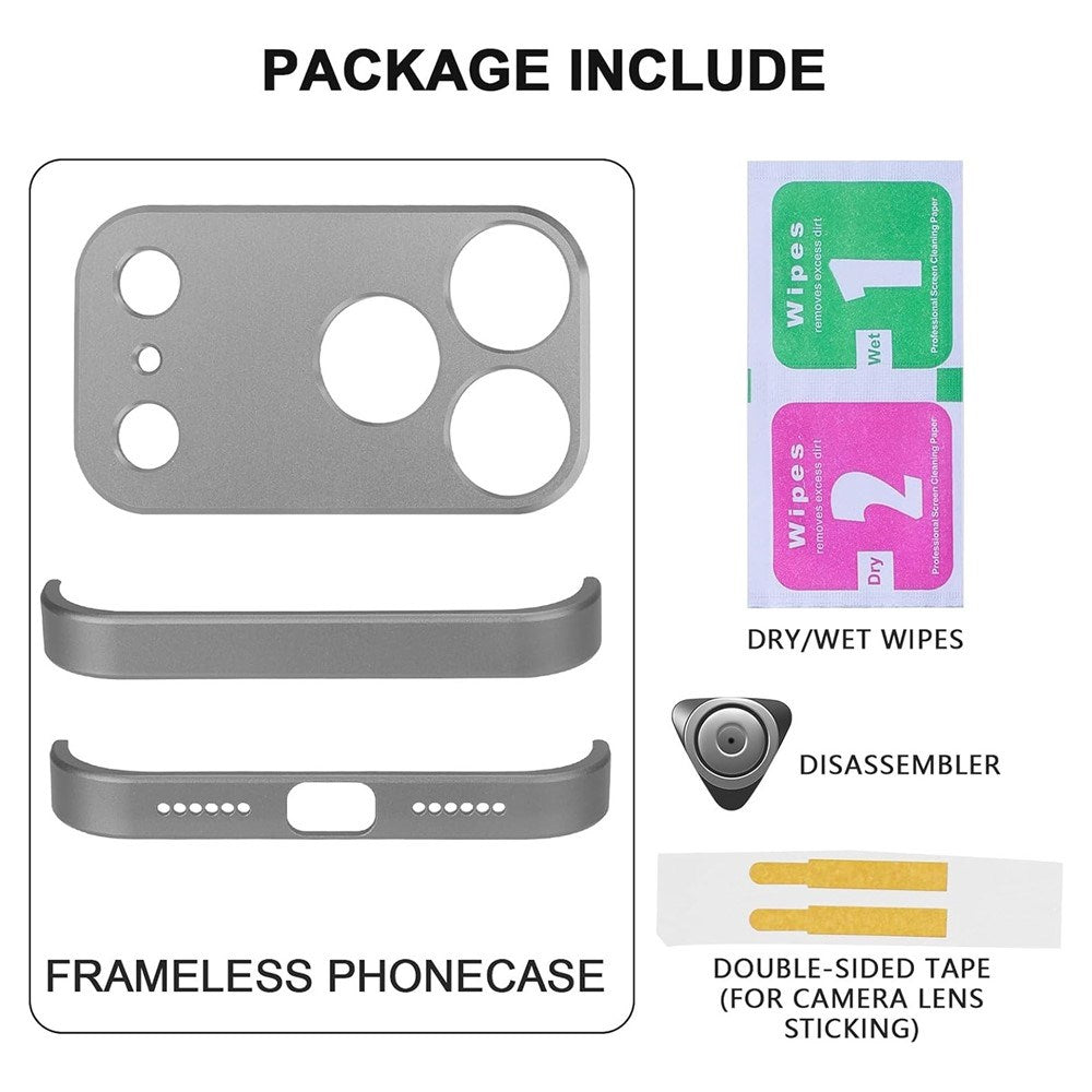 iPhone 17 Pro Max Todelt Bumper Deksel m. Kamerabeskytter - Grå