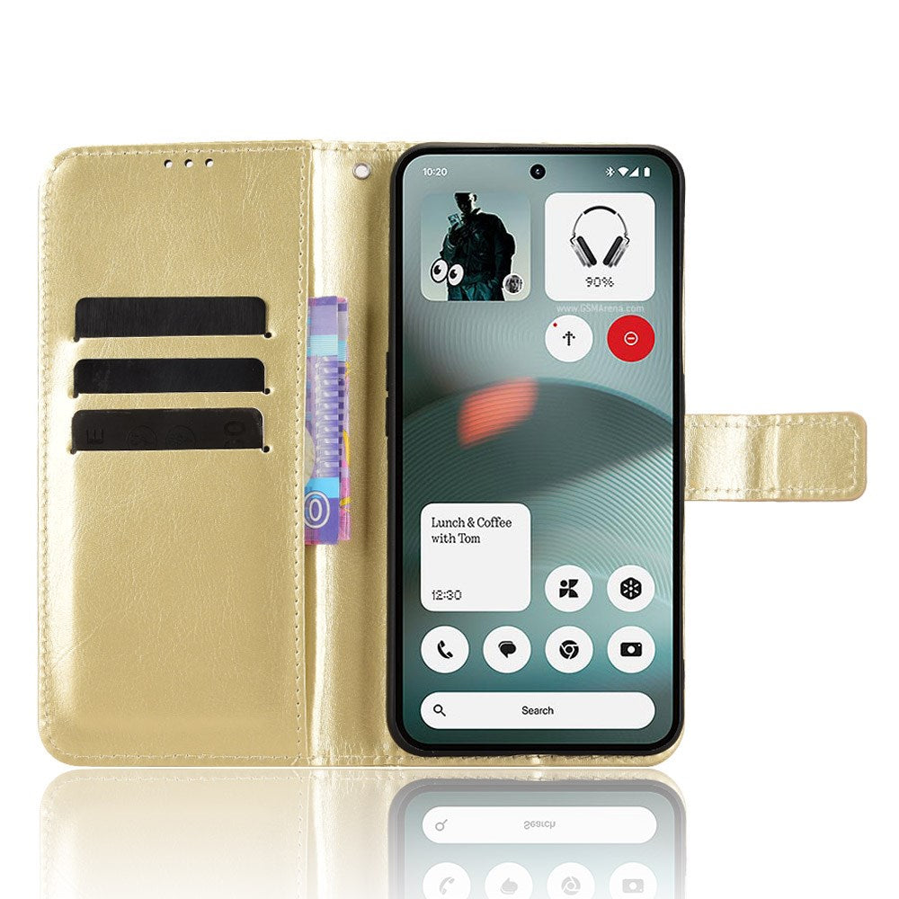 EIDERWOOD Nothing Phone (3a) Lite Kunstskinn Flip Deksel m. Strop - Gull