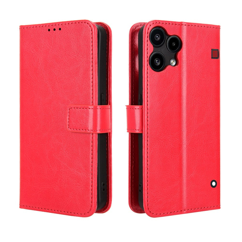 EIDERWOOD Nothing Phone (3a) Lite Kunstskinn Flip Deksel m. Strop - Rød