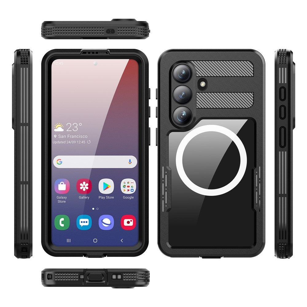 Samsung Galaxy S26 Redpebber Vanntett Hybrid Plast Deksel – MagSafe Kompatibel – Svart