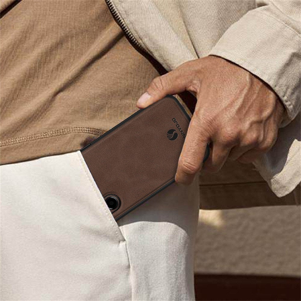 Samsung Galaxy A27 EIDERWOOD Hybrid Deksel med Kunstskinn – Svart