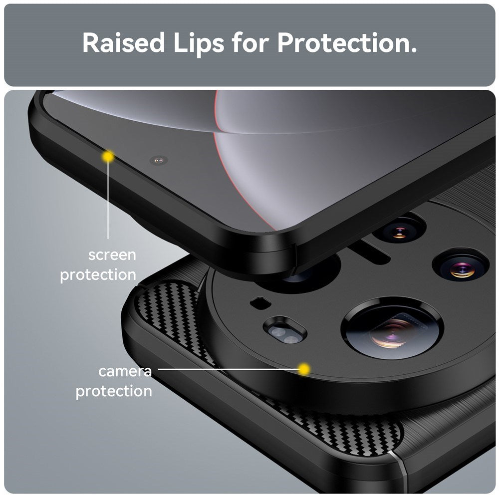 Xiaomi 17 Ultra EIDERWOOD Brushed Carbon Deksel - Svart