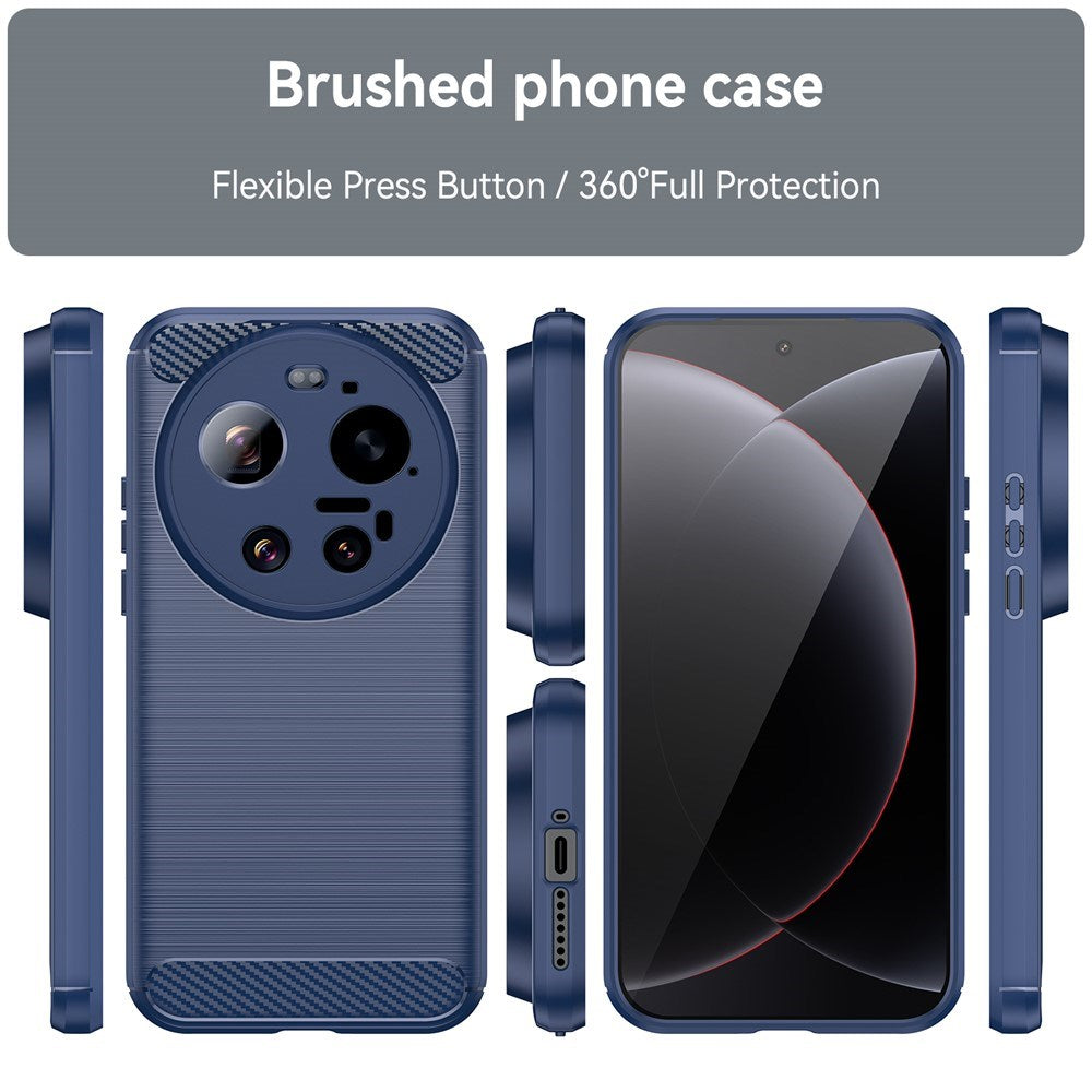 Xiaomi 17 Ultra EIDERWOOD Brushed Carbon Deksel - Blå