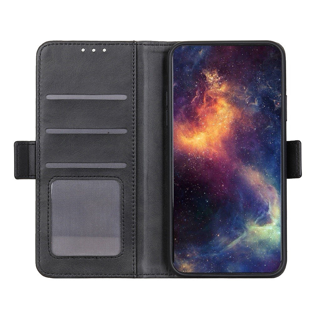 Motorola Moto G77 / G67 EIDERWOOD Kunstskinn Deksel med Kortholder - Svart