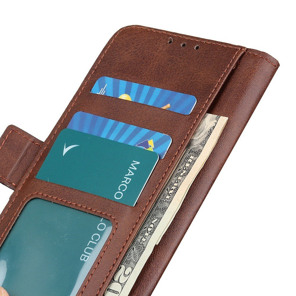 Motorola Moto G77 / G67 EIDERWOOD Kunstskinn Deksel med Kortholder - Brun