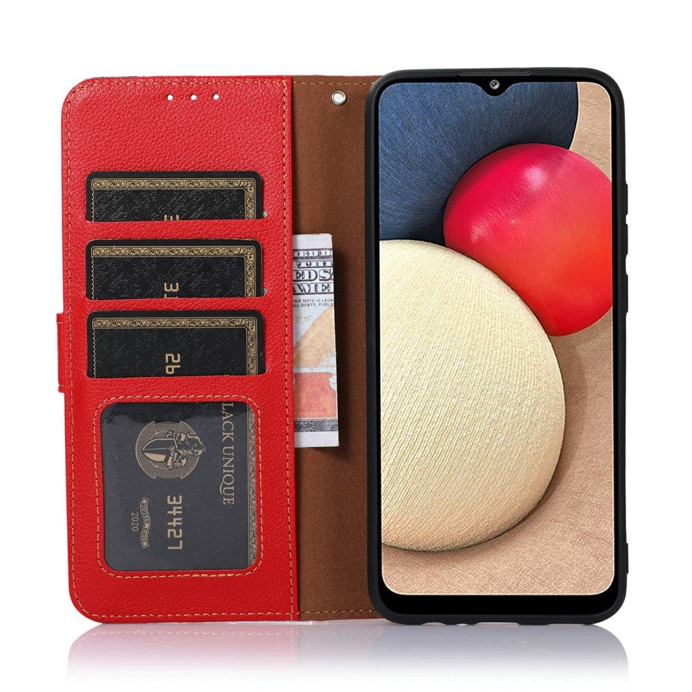 Motorola Edge 70 Fusion EIDERWOOD Kunstskinn Flip Deksel med Stropp – Rød