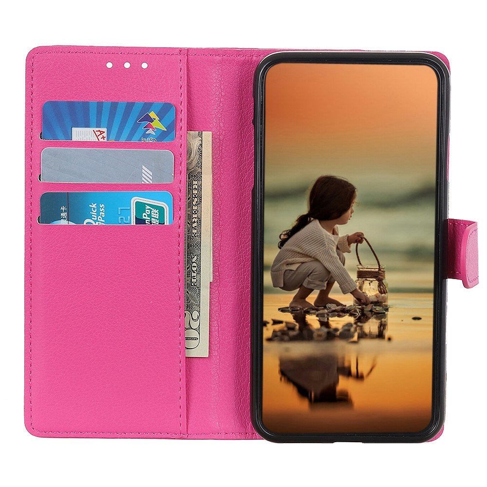 Motorola Edge 70 Fusion EIDERWOOD Kunstskinn Flip Deksel m. Kortholder & Støttefunksjon – Rosa