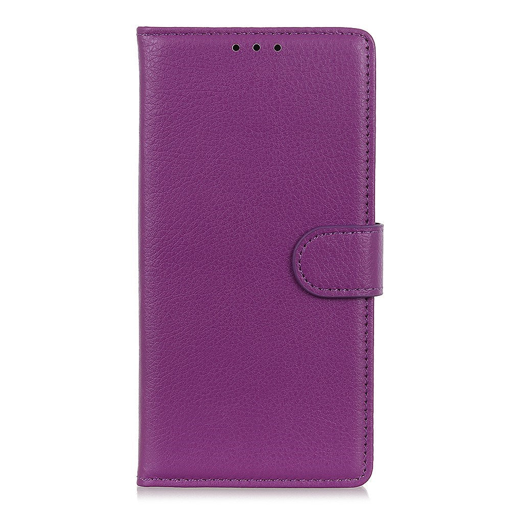 Motorola Edge 70 Fusion EIDERWOOD Kunstskinn Flip Deksel m. Kortholder & Støttefunksjon – Lilla