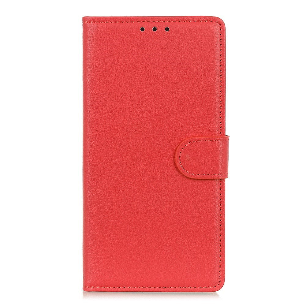 Motorola Edge 70 Fusion EIDERWOOD Kunstskinn Flip Deksel m. Kortholder & Støttefunksjon – Rød