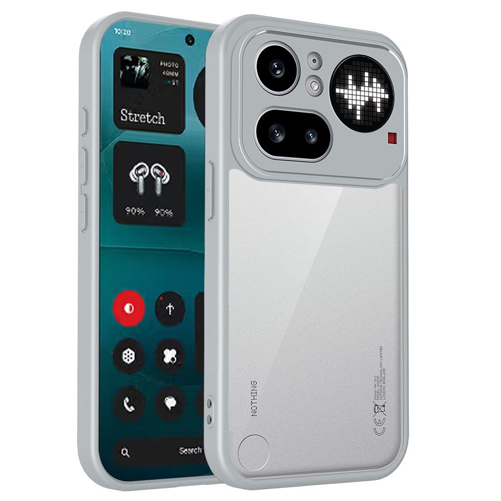 Nothing Phone (4a) Pro Hybrid Mobil Deksel - Gjennomsiktig / Grå