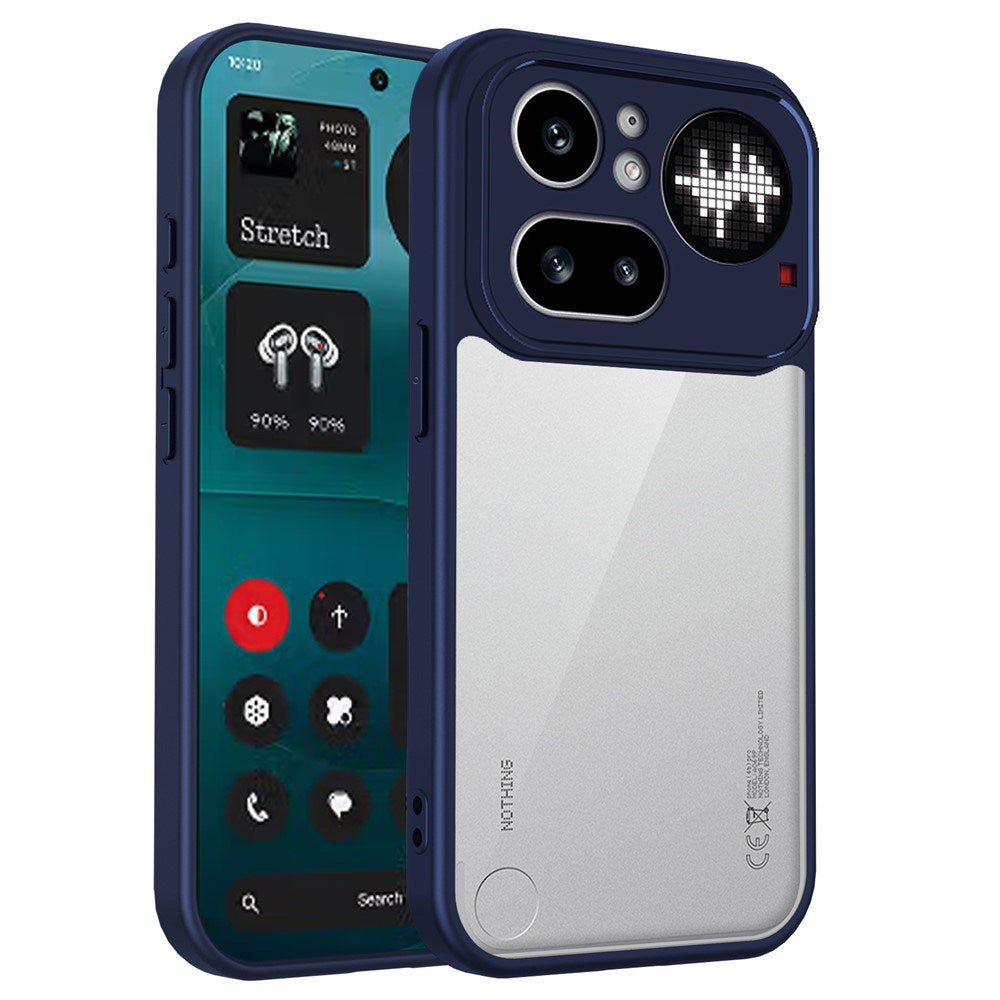 Nothing Phone (4a) Pro Hybrid Mobil Deksel - Gjennomsiktig / Blå
