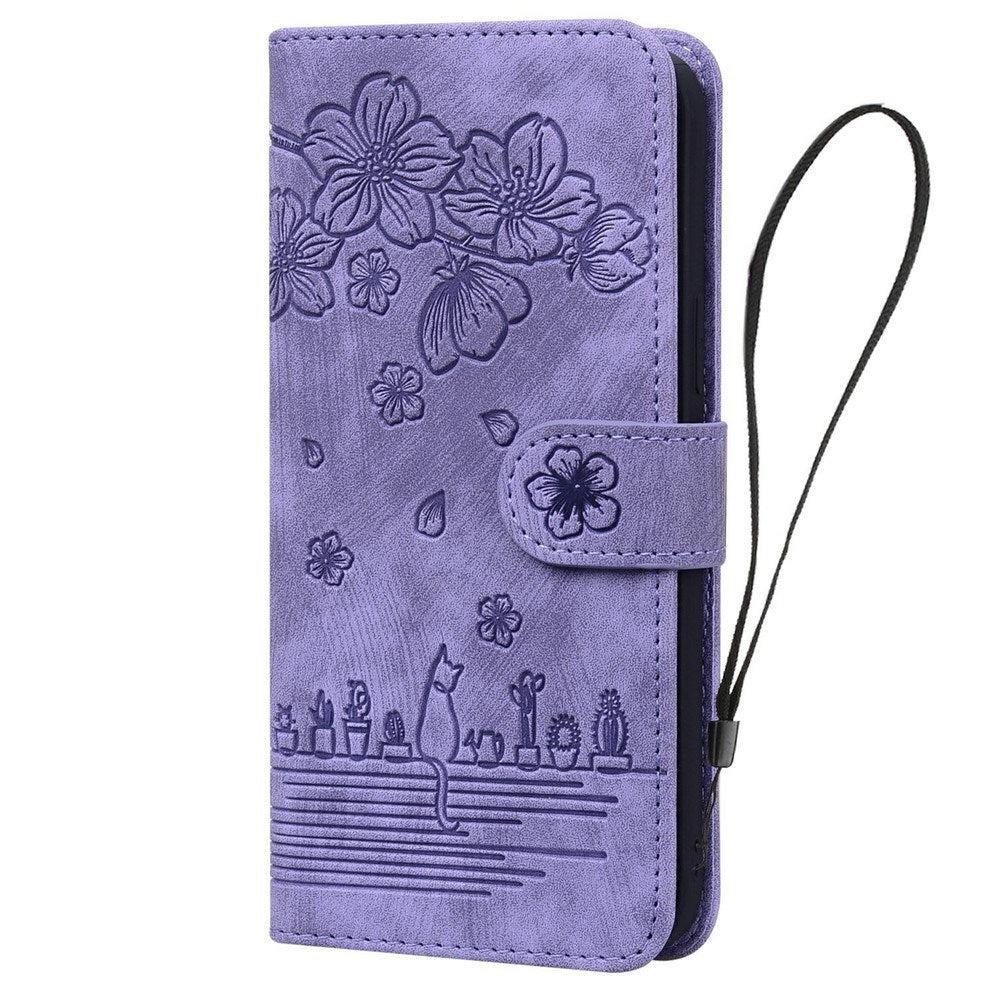 Samsung Galaxy S26 EIDERWOOD Flip Deksel med Trykk / Kortholder / Stropp - Lilla