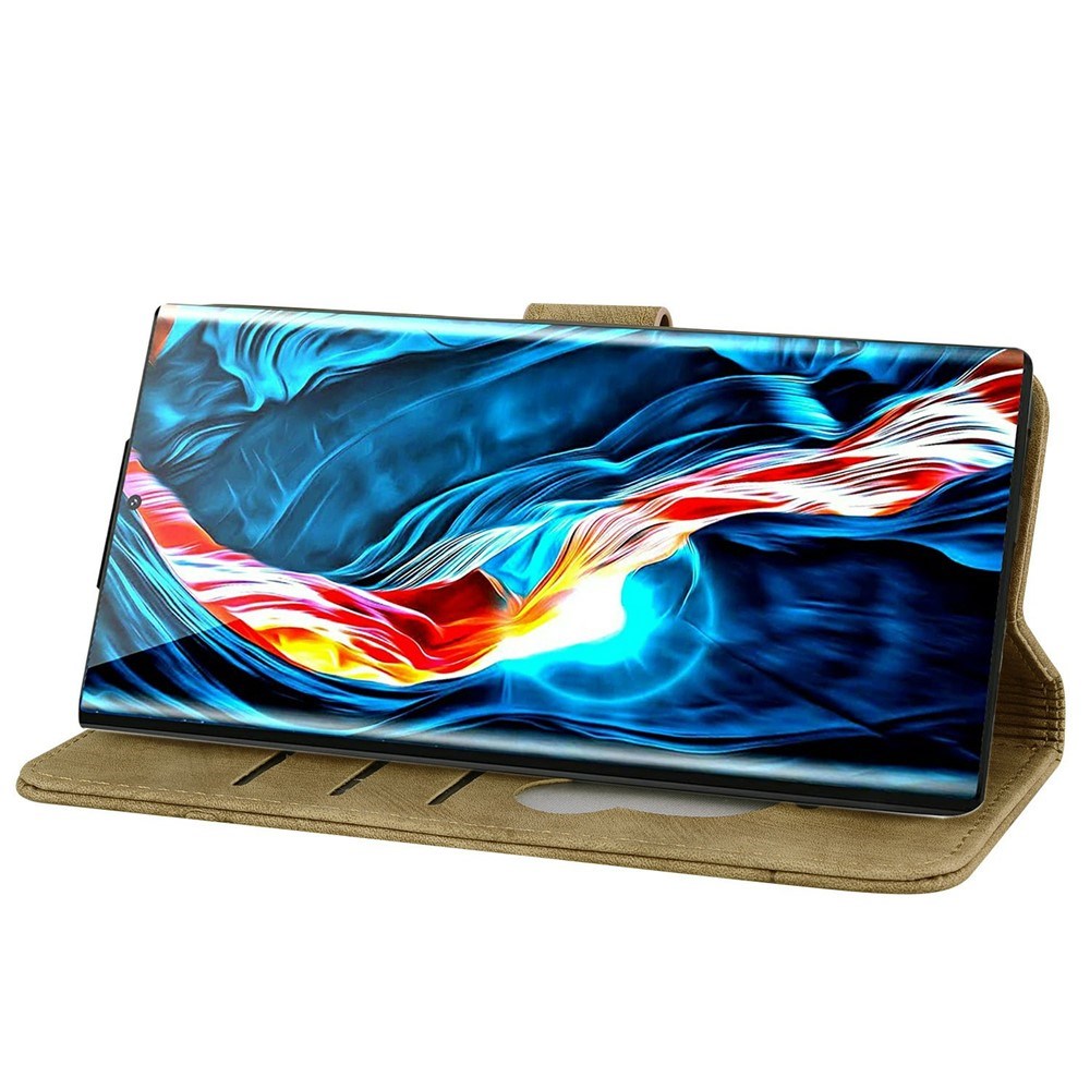 Samsung Galaxy S26 EIDERWOOD Flip Deksel med Trykk / Kortholder / Stropp - Brun