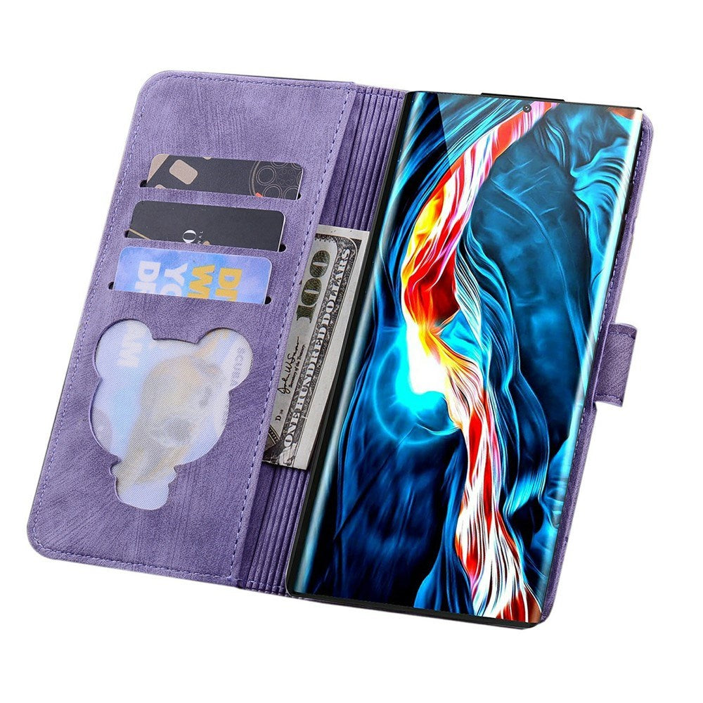 Samsung Galaxy S26 Ultra EIDERWOOD Flip Deksel med Trykk / Kortholder / Stropp - Lilla
