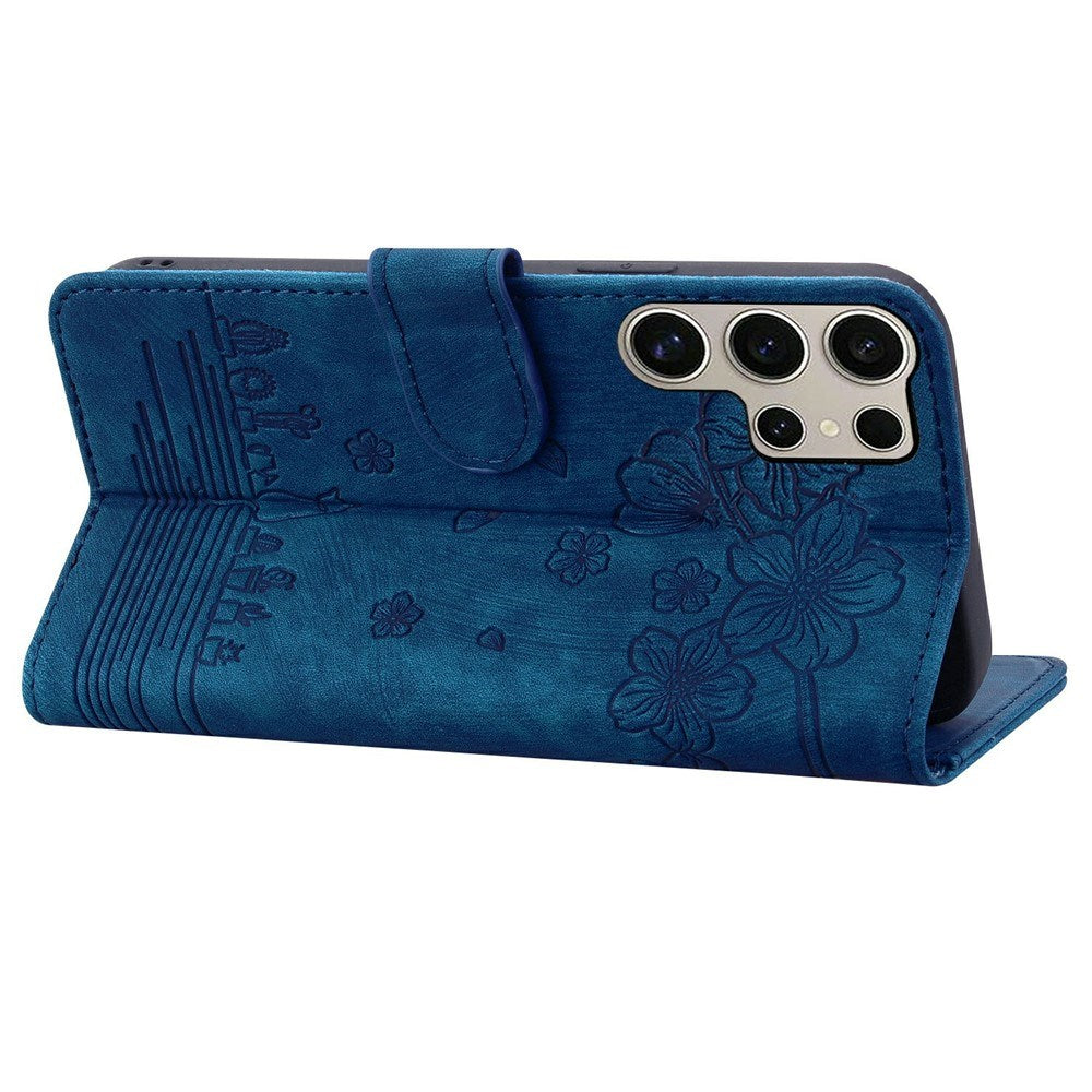 Samsung Galaxy S26 Ultra EIDERWOOD Flip Deksel med Trykk / Kortholder / Stropp - Blå