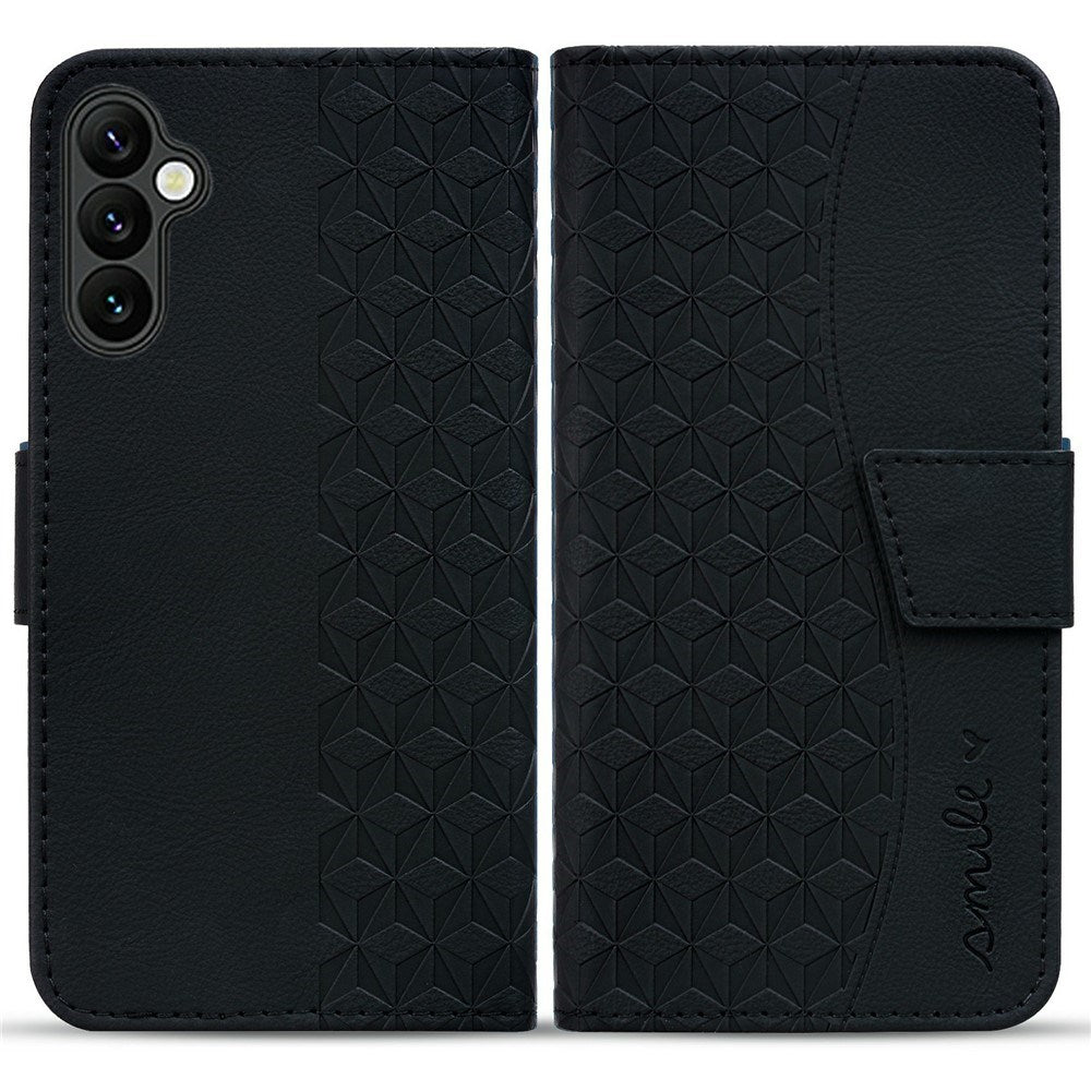 Samsung Galaxy A57 EIDERWOOD Flip Deksel med Trykk - Kortholder & Stropp - Svart