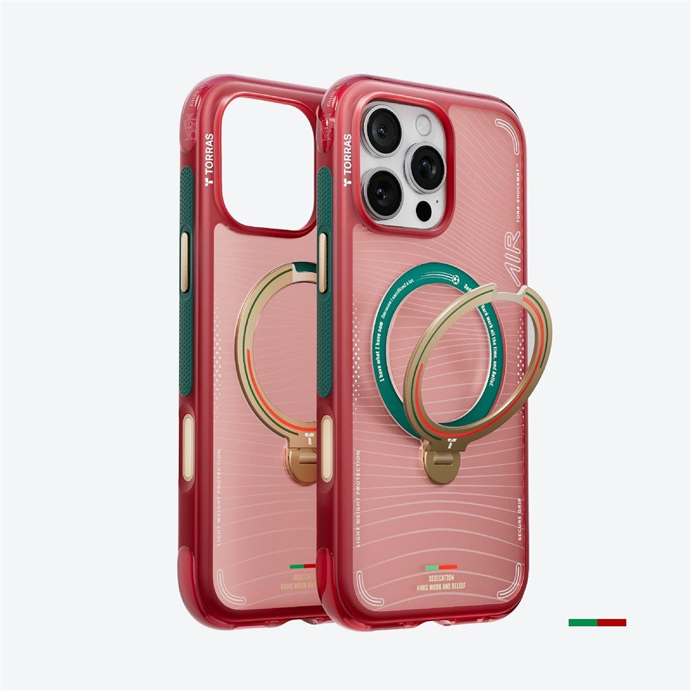 iPhone 16 Pro TORRAS Ostand Q3 Air Deksel med 360° Støtte – MagSafe Kompatibel - Wave of Passion