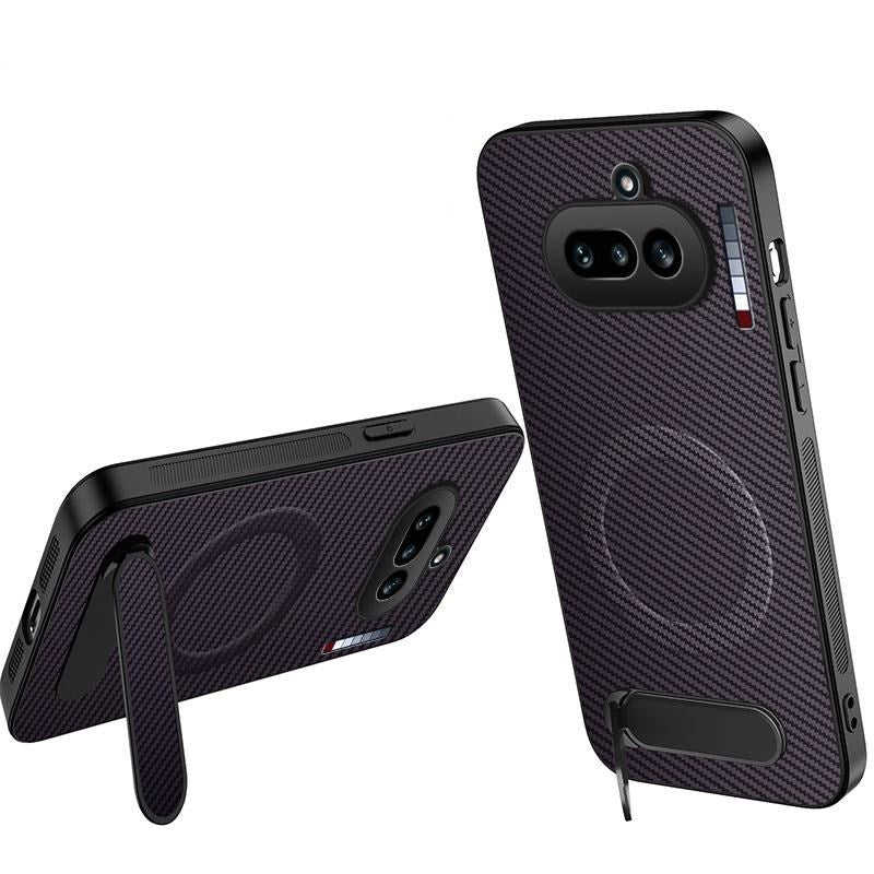 Nothing Phone (4a) EIDERWOOD Hybrid Deksel med Stativ - Lilla