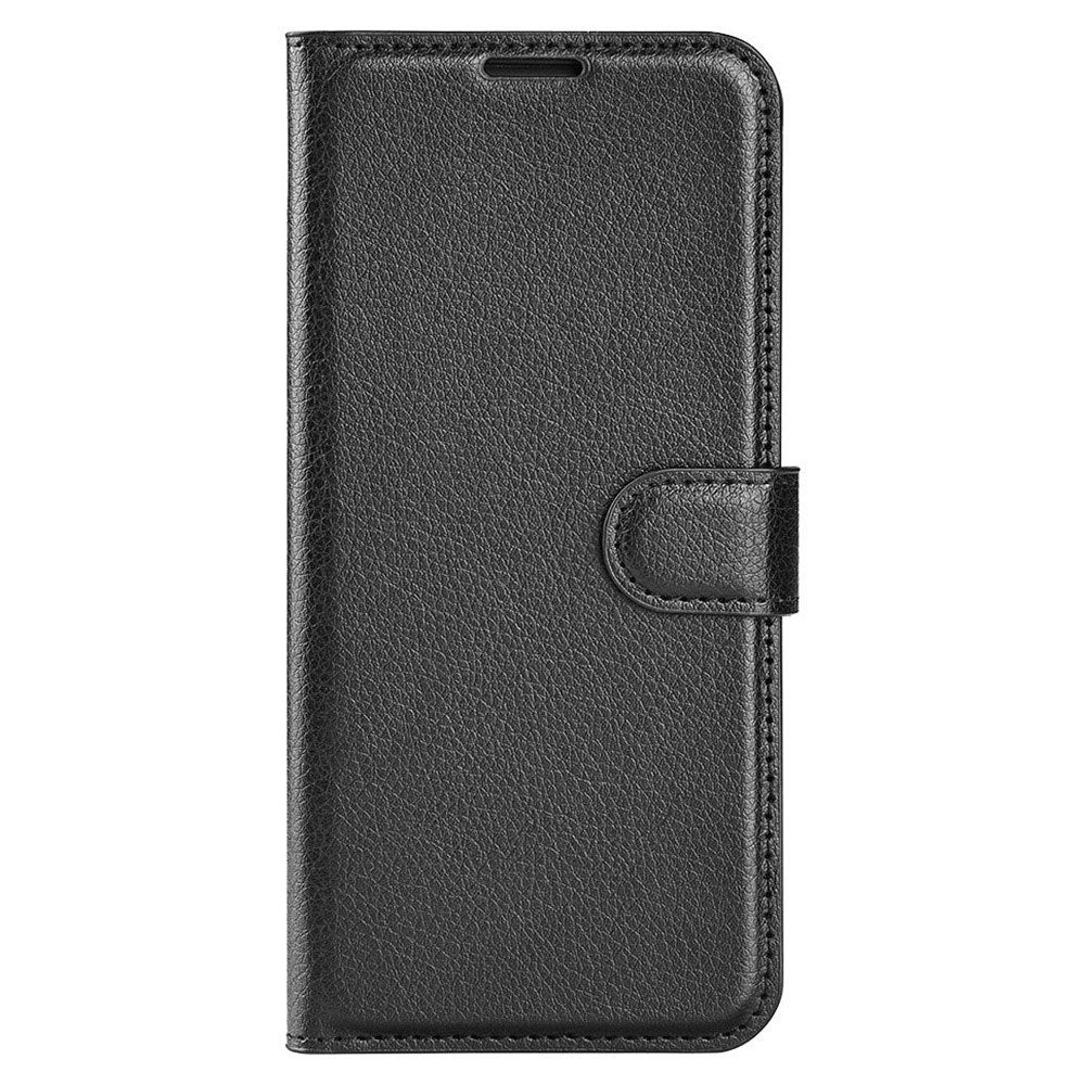 OPPO A17 EIDERWOOD Kunstskinn Flip Deksel m. Kortholder & Stativfunksjon - Svart