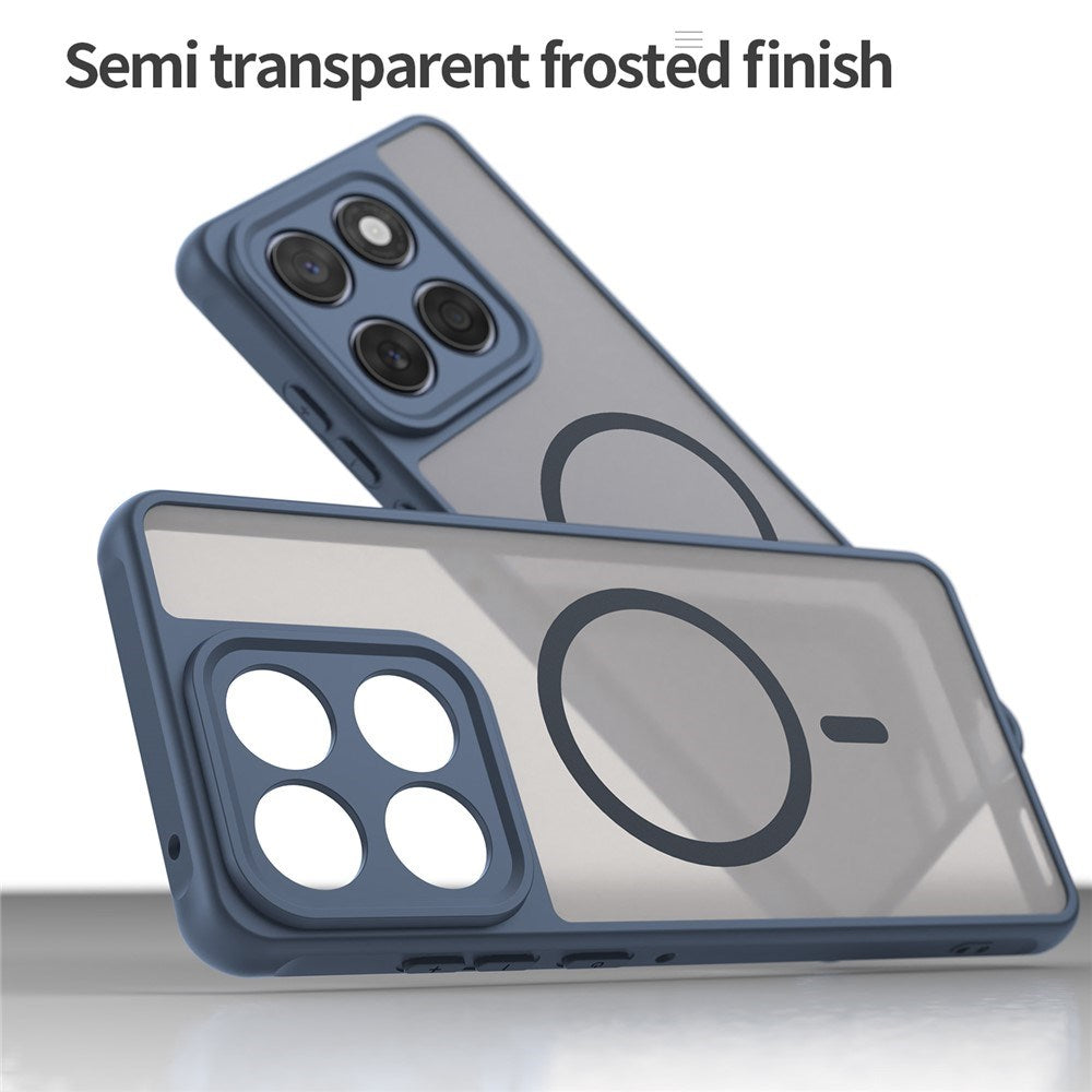 Motorola Moto G77 / G67 EIDERWOOD Hybrid Plast Deksel - MagSafe Kompatibel - Blå