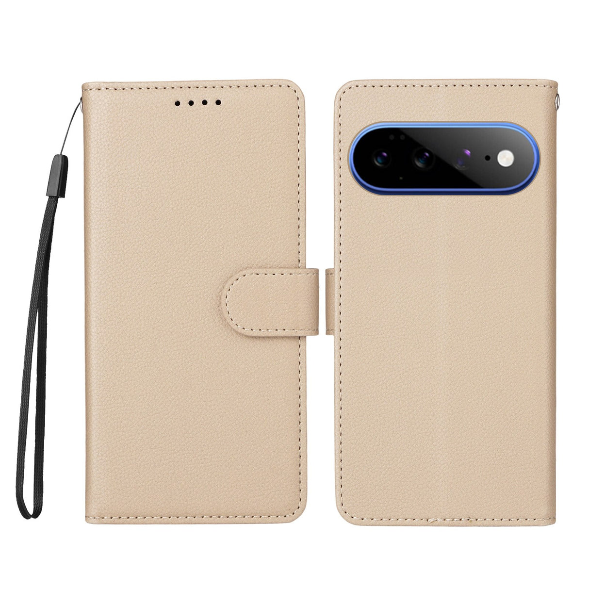 EIDERWOOD Google Pixel 11 Pro XL Flippdeksel - Kortholder & Håndleddsstropp - Beige